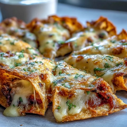 Fresh cilantro garnish tops the Blooming Quesadilla Ring, highlighting the melted cheddar and Monterey Jack cheese inside crispy flour tortillas.