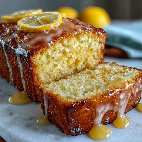 Moist and zesty Lemon Drizzle Loaf Cake with tangy lemon drizzle, ideal for spring gatherings or brunch.