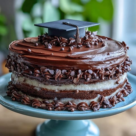 Vibrant ombre layer cake with smooth buttercream, perfect for celebrating graduation with style and elegance.