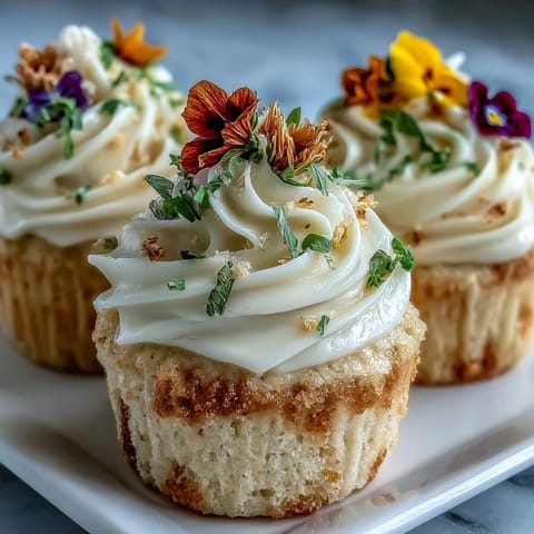Spring Cupcakes Edible Flowers