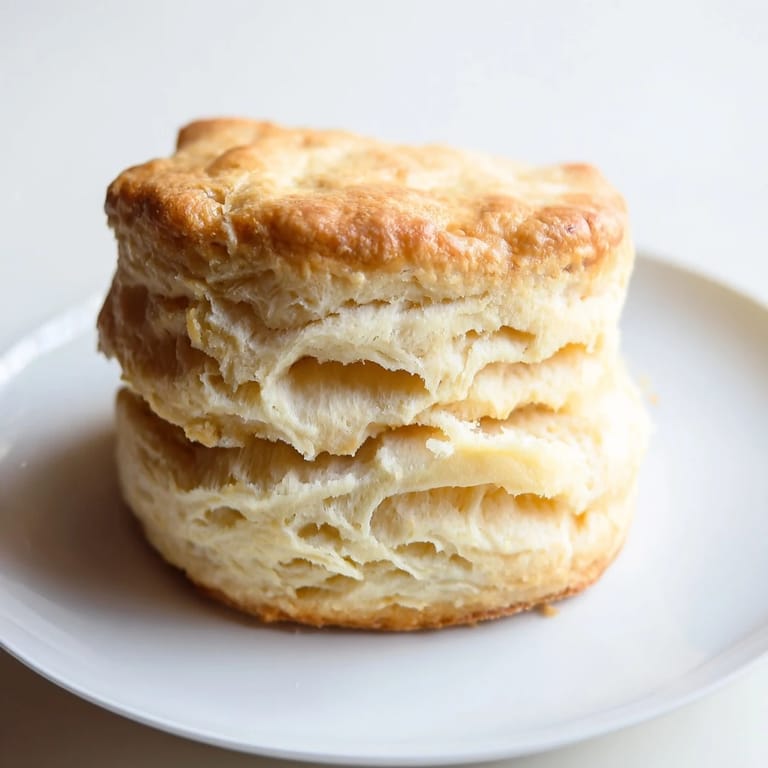 Warm, freshly baked buttermilk biscuits, with a light golden crust showing layers of tenderness.