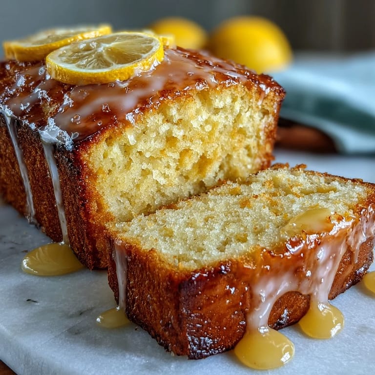 Moist and zesty Lemon Drizzle Loaf Cake with tangy lemon drizzle, ideal for spring gatherings or brunch.