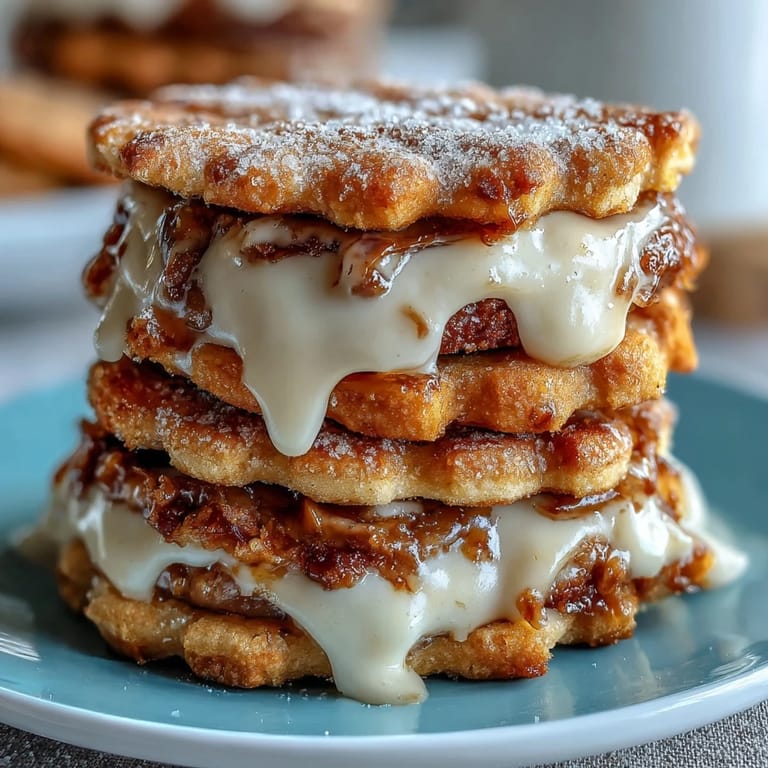 Classic milk cookie sandwich cookies with fluffy cream center, ideal for Cookie Run Kingdom-themed parties.