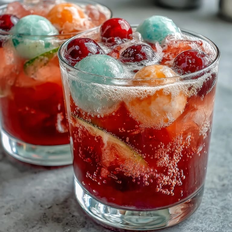 Colorful sherbet and Sprite punch bowl recipe, featuring scoops of rainbow sherbet melting into chilled pineapple juice and lemon-lime soda for a refreshing party drink.