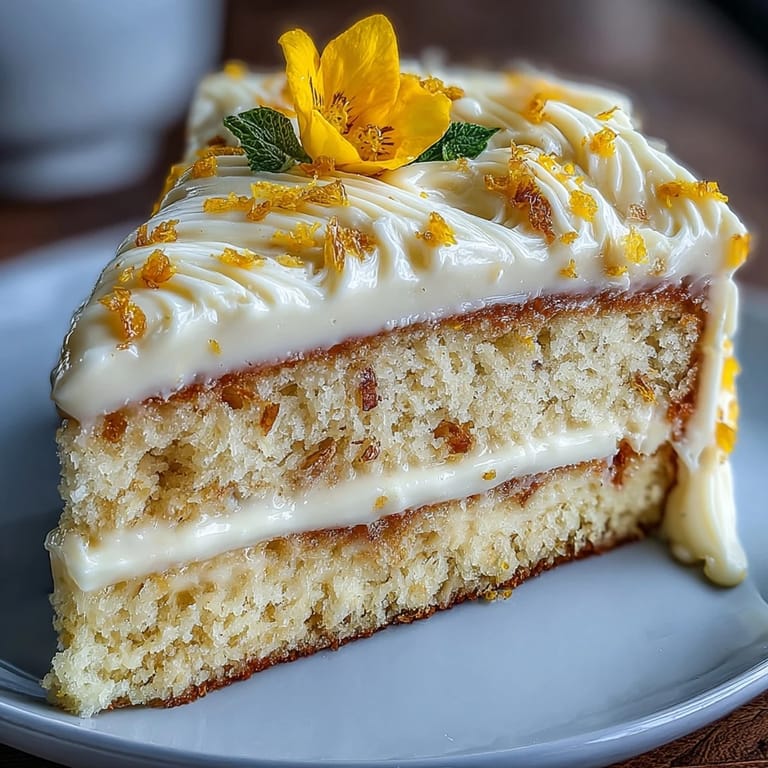 Delightful baby shower lemon sunshine cake with a vibrant floral and creamy topping.