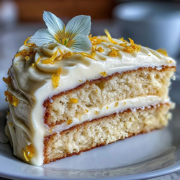 Bright lemon sunshine cake, frosted elegantly for a joyous baby shower celebration.