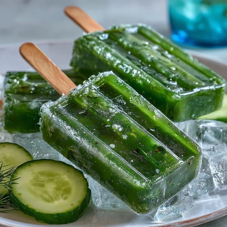 Enjoy this sweet and sour Pickle Juice Popsicle, a viral frozen delight.